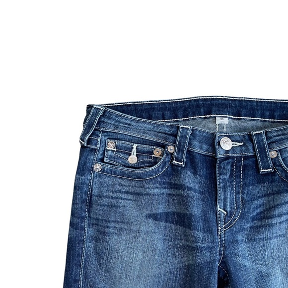 True Religion Women’s Dark Wash Button Pocket Skinny Jeans - Picture 6 of 10